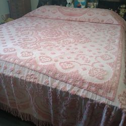 Vintage Chenille Bedspread King 110×120