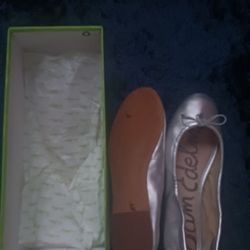 Sam Edelman Silver Ballet Flats