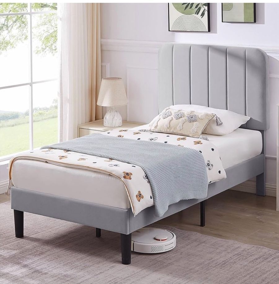 Modern Upholstered Twin Bed