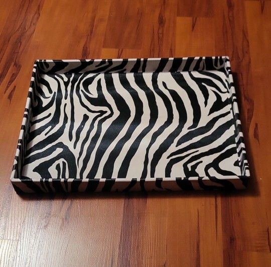 Zebra Print Vanity Tray