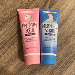 Unicorn and Mermaid Body Scrub Set Bundle Of 4 For $20.00