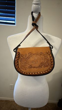 Hand Made Leather Tooled Bag