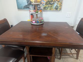 Wood table 6 chairs