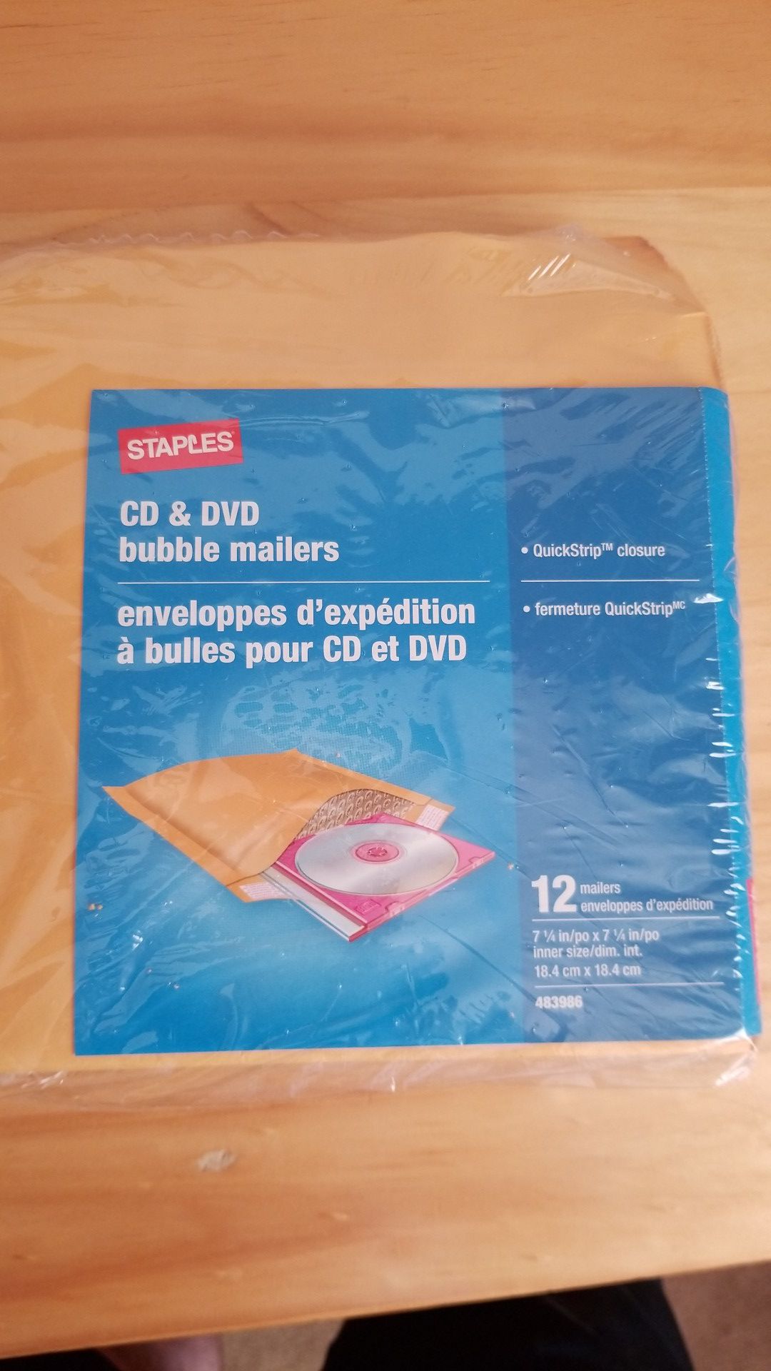 CD/DVD bubble mailers
