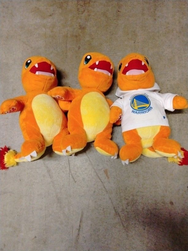 Charminder Pokemon Stuffed Animals. 3 Of Them.