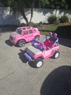 Barbie power Wheels Jeep and Barbie power Wheels Escalade. $40 each