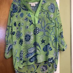 Womens Gretchen Scott Tunic Top Large 