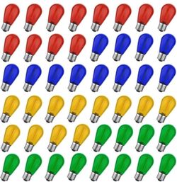 New 48pcs S14 Colored LED Outdoor String Bulbs