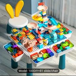Brand New Kids  Blocks  Table  And Chair 💺 