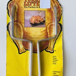 Thanksgiving! Heuck Turkey Lifters. For Turkey & Roasts. Lifts your turkey with ease. Contains 2 high quality Lifters. Brand new. Still sealed in orig