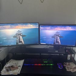 Desktop computer with computer desk