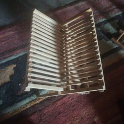 Wooden Dish Rack Plates And Cups