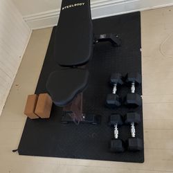Workout Bench with Weights