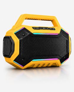Bluetooth 6.0 Speakers Outdoor, 80W(Peak) Loud Speaker with Bass, 30H Playtime, IPX6 Waterproof, RGB Lights, BassUp 2.0, TWS, Portable Large Jobsite S