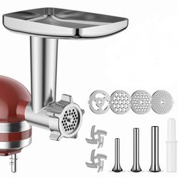 Metal Meat Grinder Attachment For KitchenAid Stand Mixer, Sausage Stuffer, Food Grinder Attachment for Kitchen Aid Accessories and Attachments