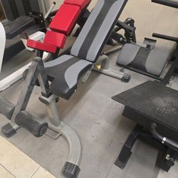 Tuffstuff Adjustable Bench With Preacher Curl And Leg Extension Attachment