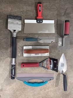 Tiling & Drywall Tool Lot  (Marshalltown, Walboard, Husky, Zenith)