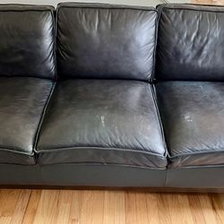 81 In Genuine Leather Couch 