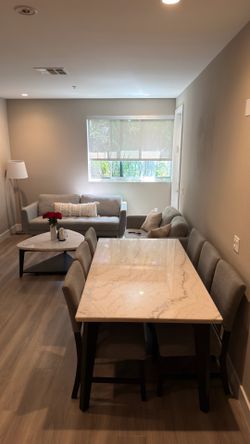 Full living room - 2 sofas + dinning table with 6 chairs + coffee table