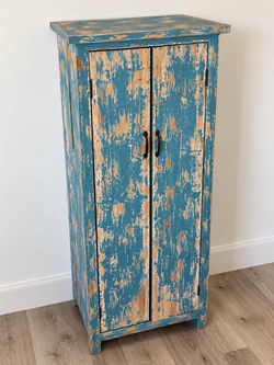 Rustic Distressed Wood Cabinet