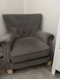 Gray Accent Living Room Nook Chair