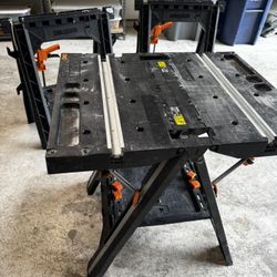 WORX Pegasus Work Table + 2 Folding Sawhorses