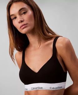 Calvin Klein Women's Cotton Modal Balance Wire Free Bra Bralette Black/White, XL