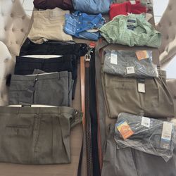 Men clothes and belts