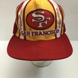 Vintage San Francisco 49ers Hat Mesh Trucker 1980's Rare New Era SF niners Cap
