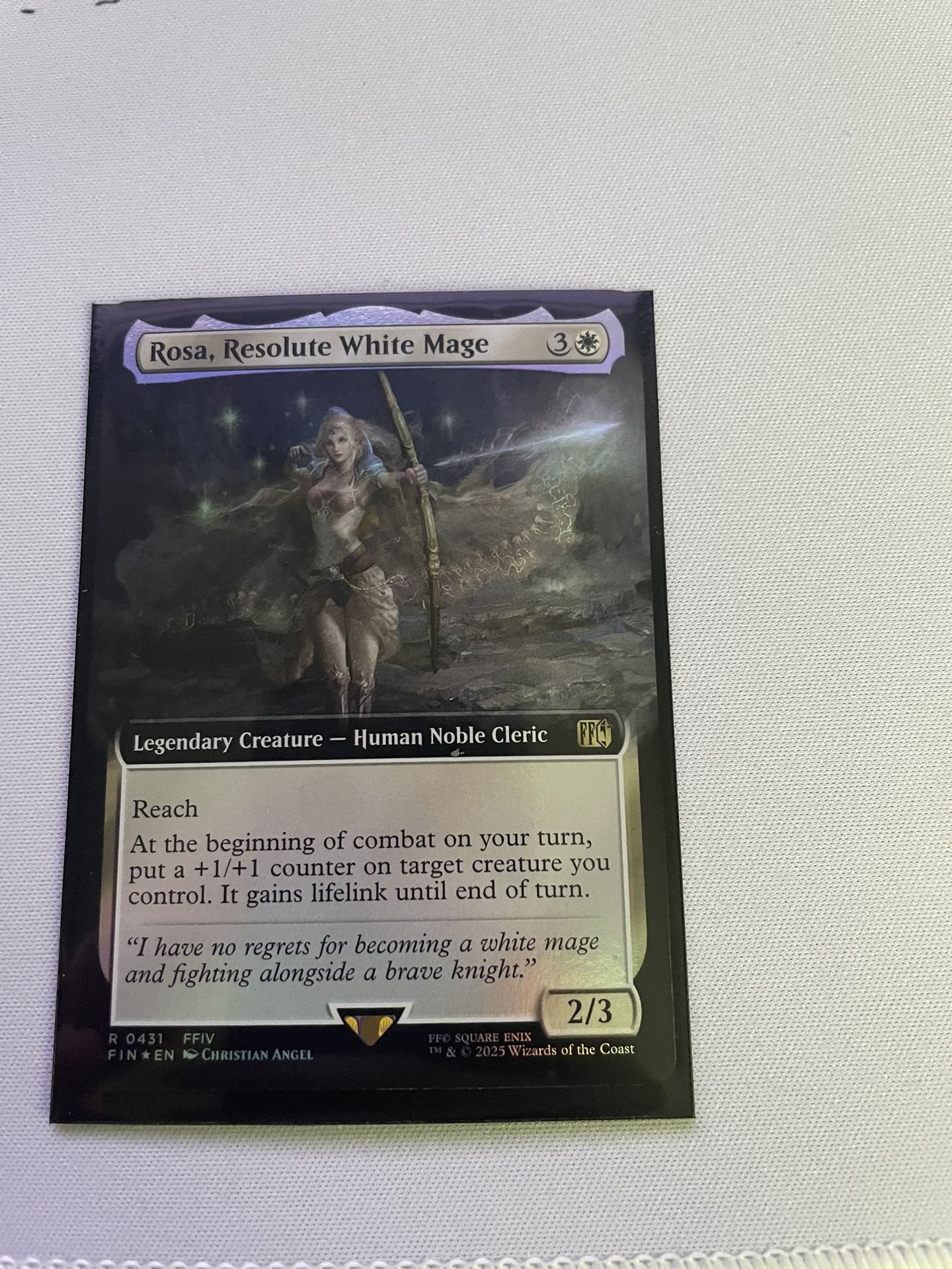 Magic The Gathering (mtg) Rosa, Resolute White Mage Extended Foil