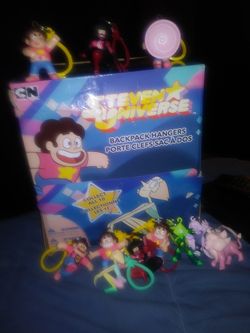 Steven universe backpack keychains