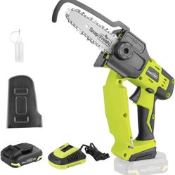 Handheld Mini Chainsaw Cordless, 5 Inch Electric Chainsaw Portable Powerful, brand new