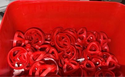 Red Plastic Handwheel Valve Handles – Bulk Lot