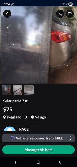 Solar panel.7 ft