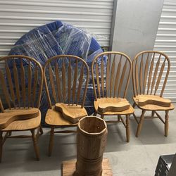 Hard Pine Kitchen Table Set