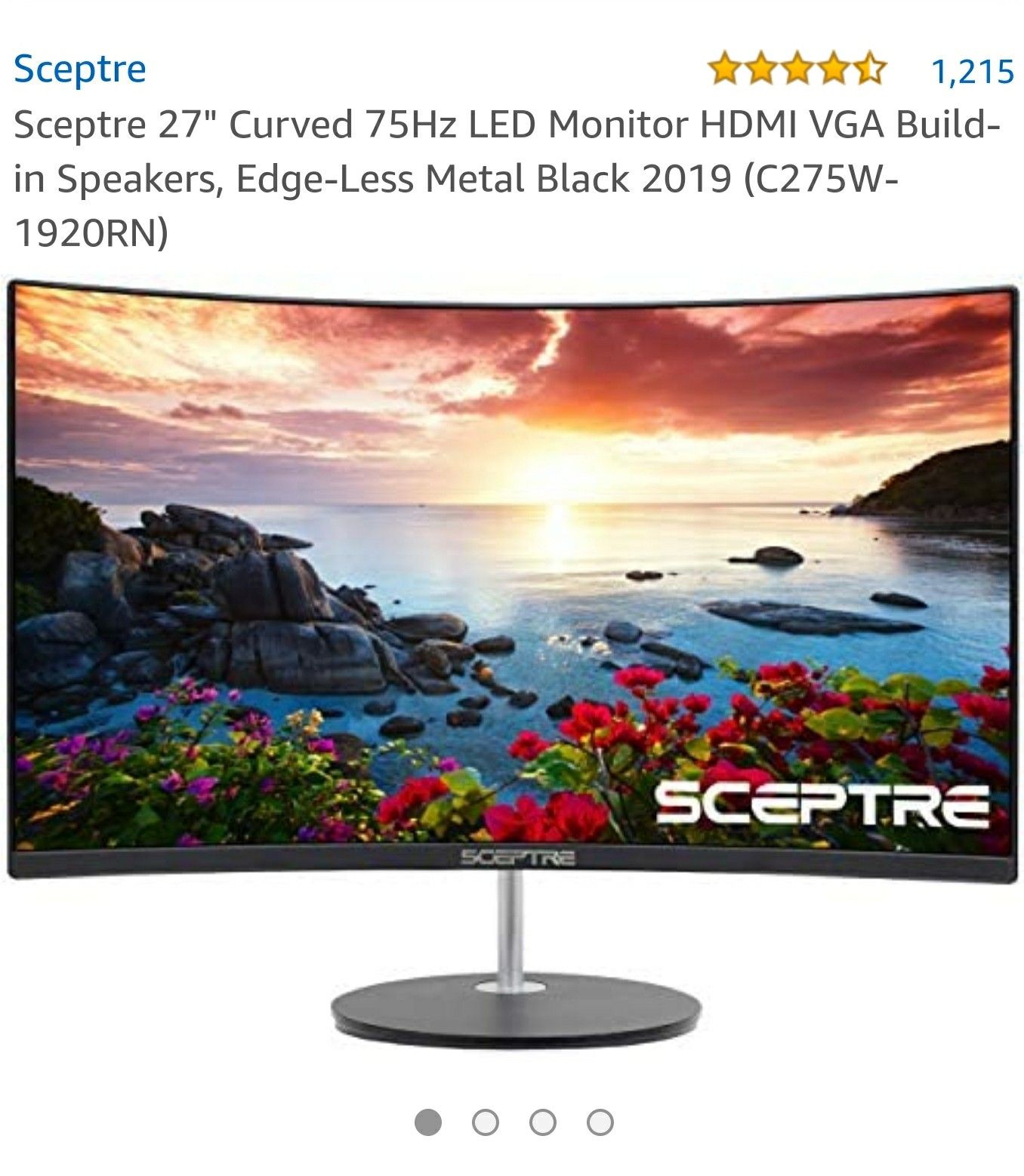 Sceptre 27" Curved Monitor*open box*