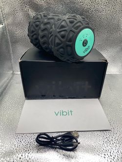 Vibit Vibrating Foam Roller Massage Deep Tissue Muscle Recovery Fasciitis Black