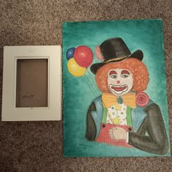 Clown Picture And Picture Frame 