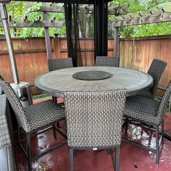 Round Table Dining Set Outdoor