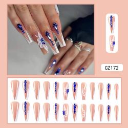 Blue Press On Nails