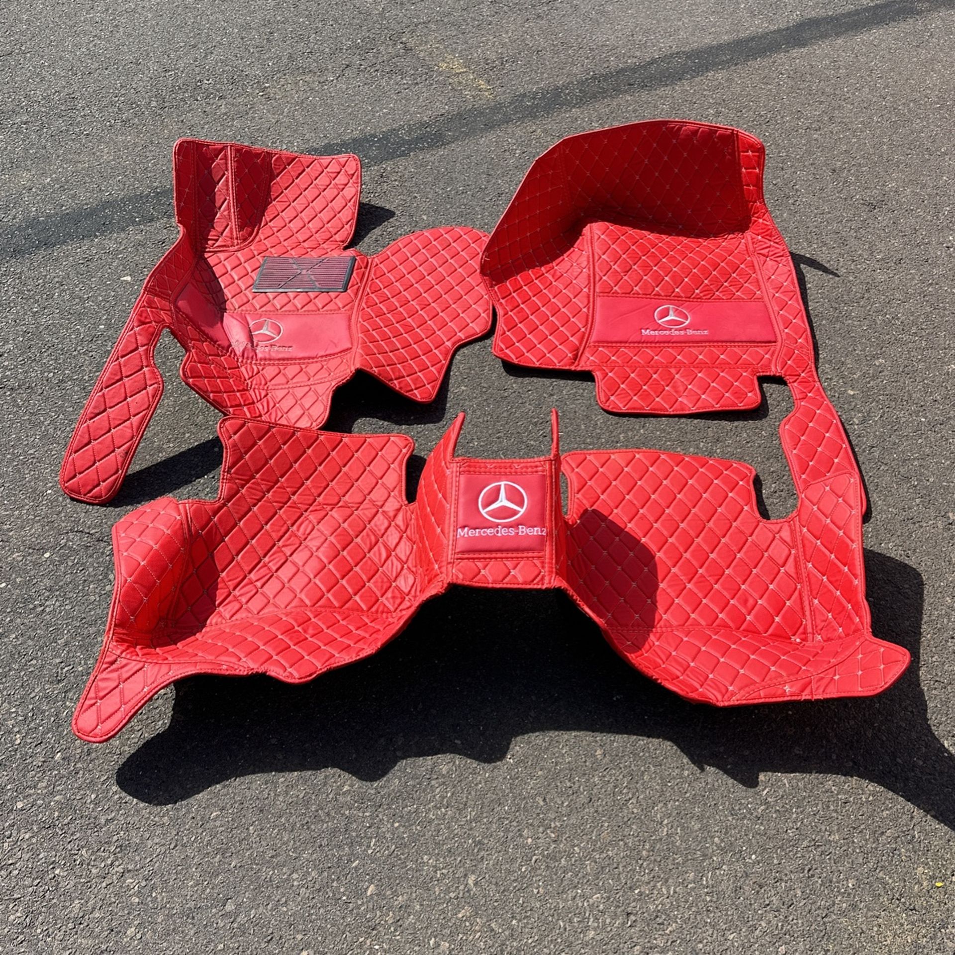 Mercedes-Benz Genuine Red Padded Floor Mats (Full Set)