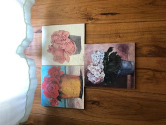 Three beautiful paintings on wood by Willy Manser!