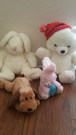 4 Stuffed animals