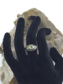 Vintage 925 STER Silver Iolite Filigree Ring 9