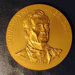 John Wayne Large Solid Bronze American Medallion (1979)