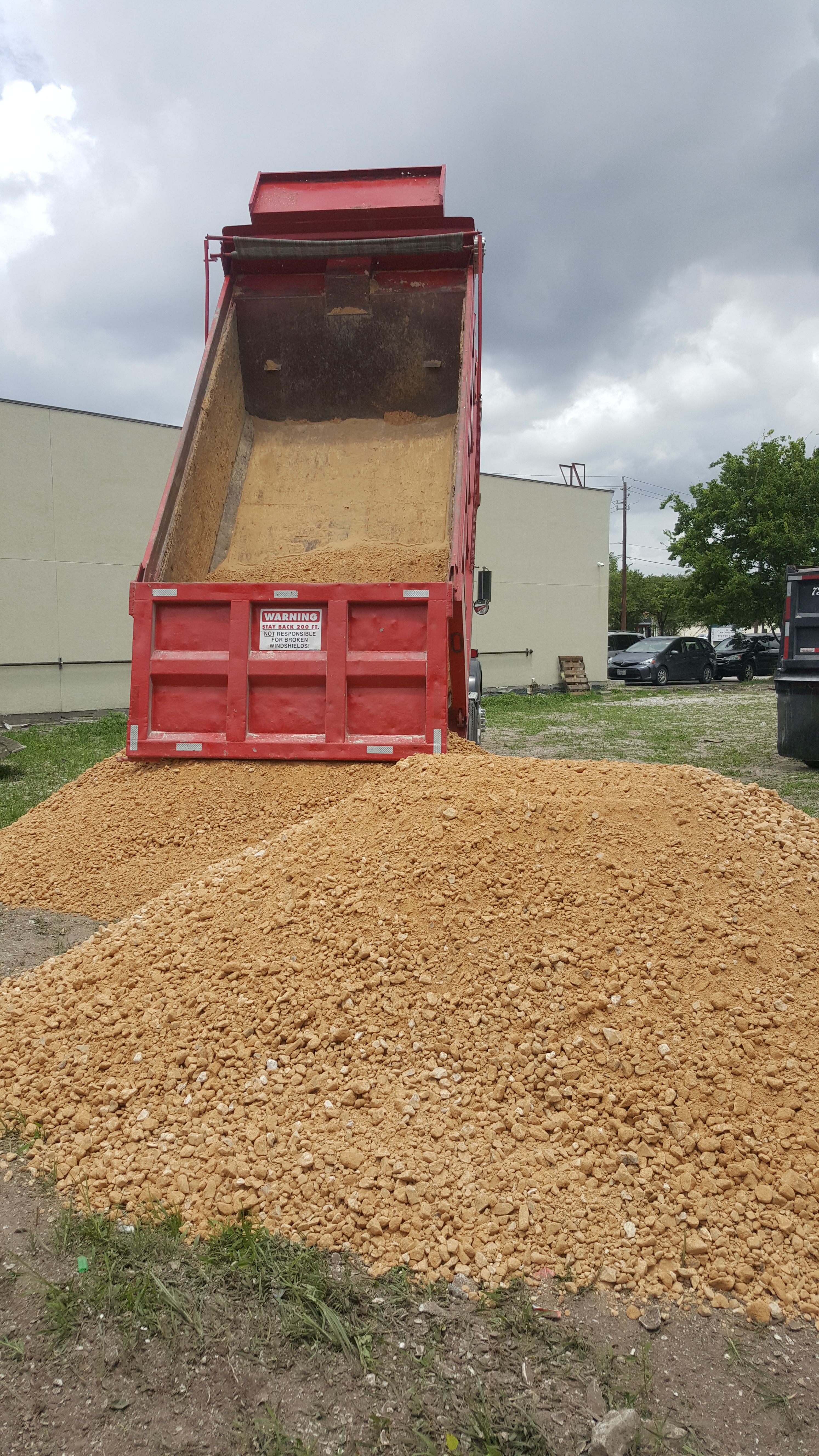 Limestone base. Caliche