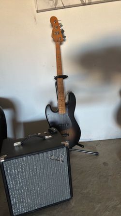 Fender Bass Guitar with Amp