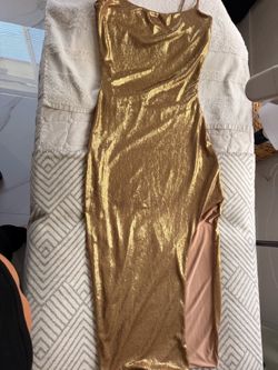 Gold long dress