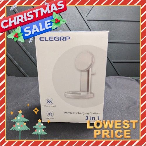 Elegrp Magnetic Wireless Charging Station 3 in 1