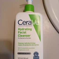 Cera Ve Hydrating Facial Cleanser 12oz.  New